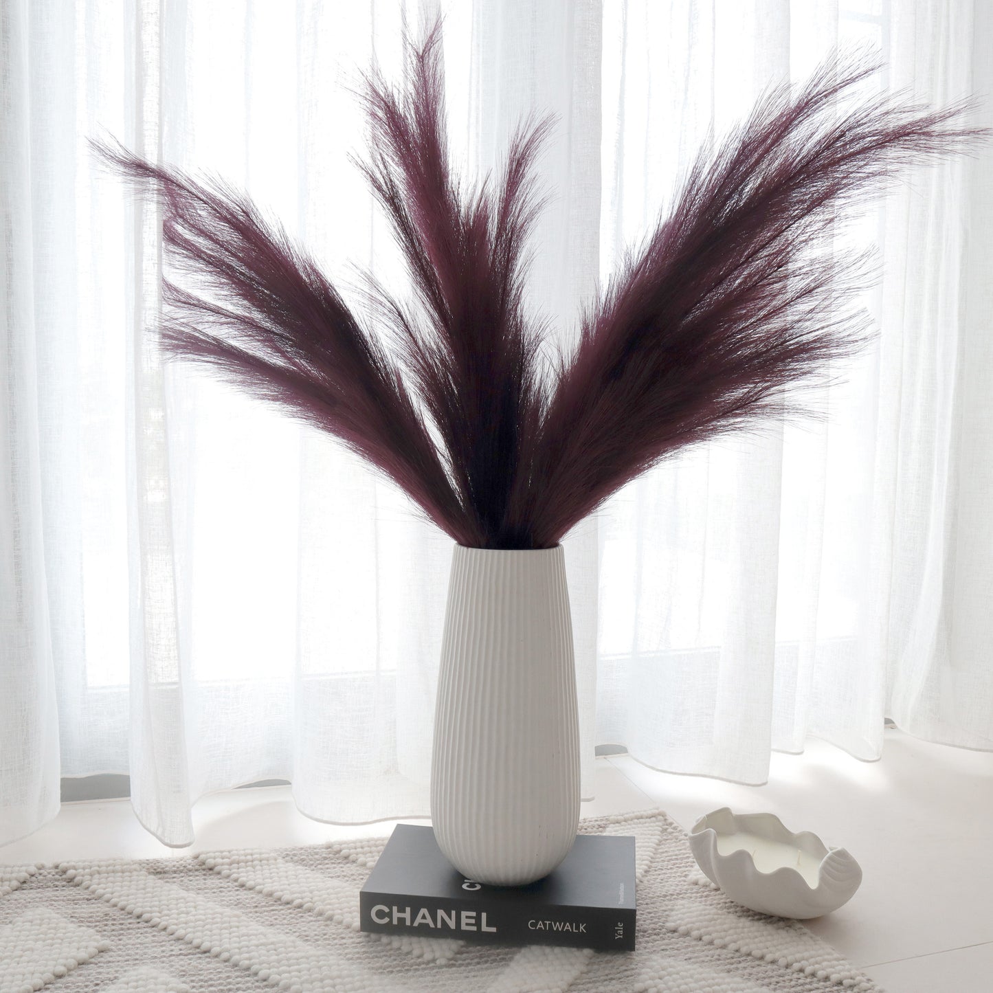 Artificial Pampas Grass Purple