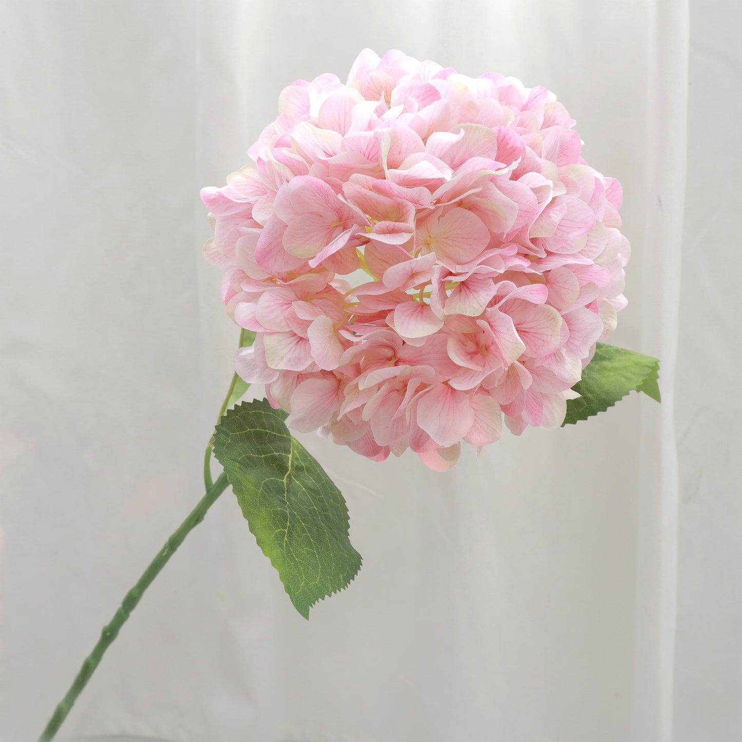 Hydrangea Tiruan Sutera Merah Muda Muda