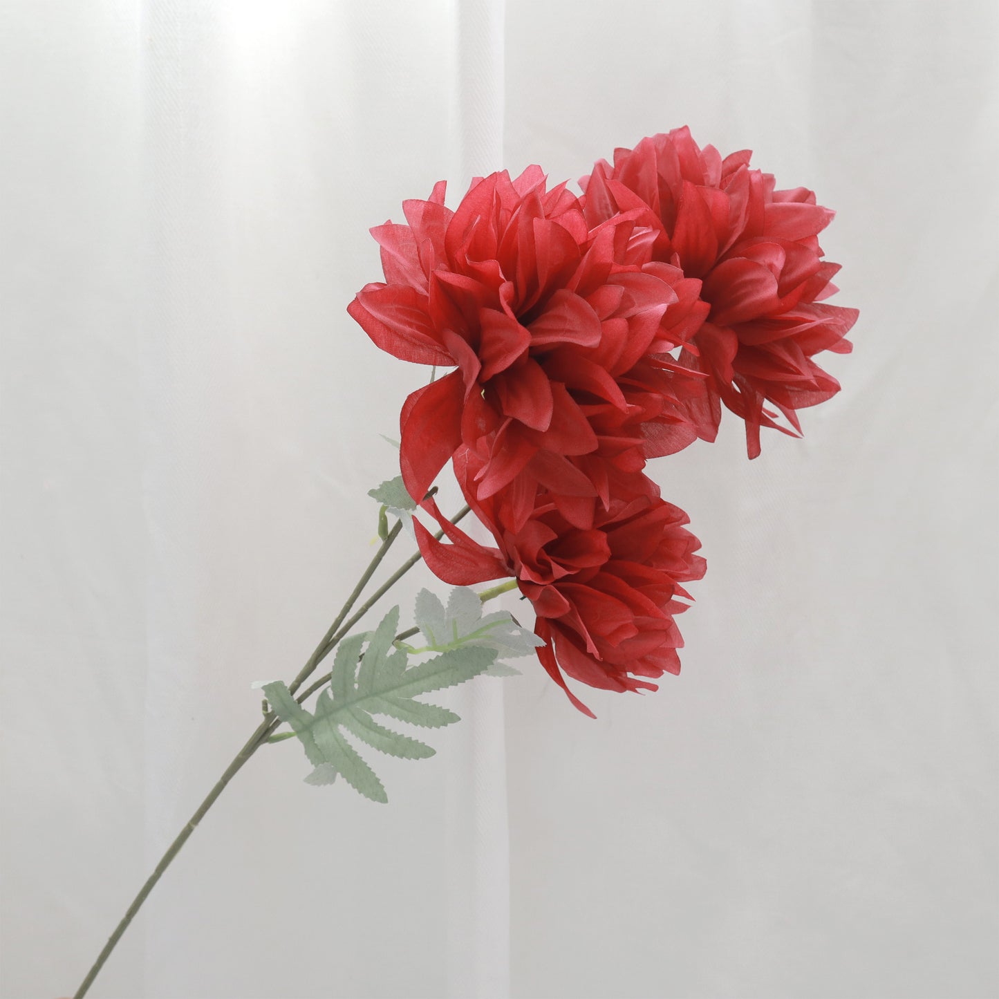 Artificial Silk Dahlia Red (3 heads)