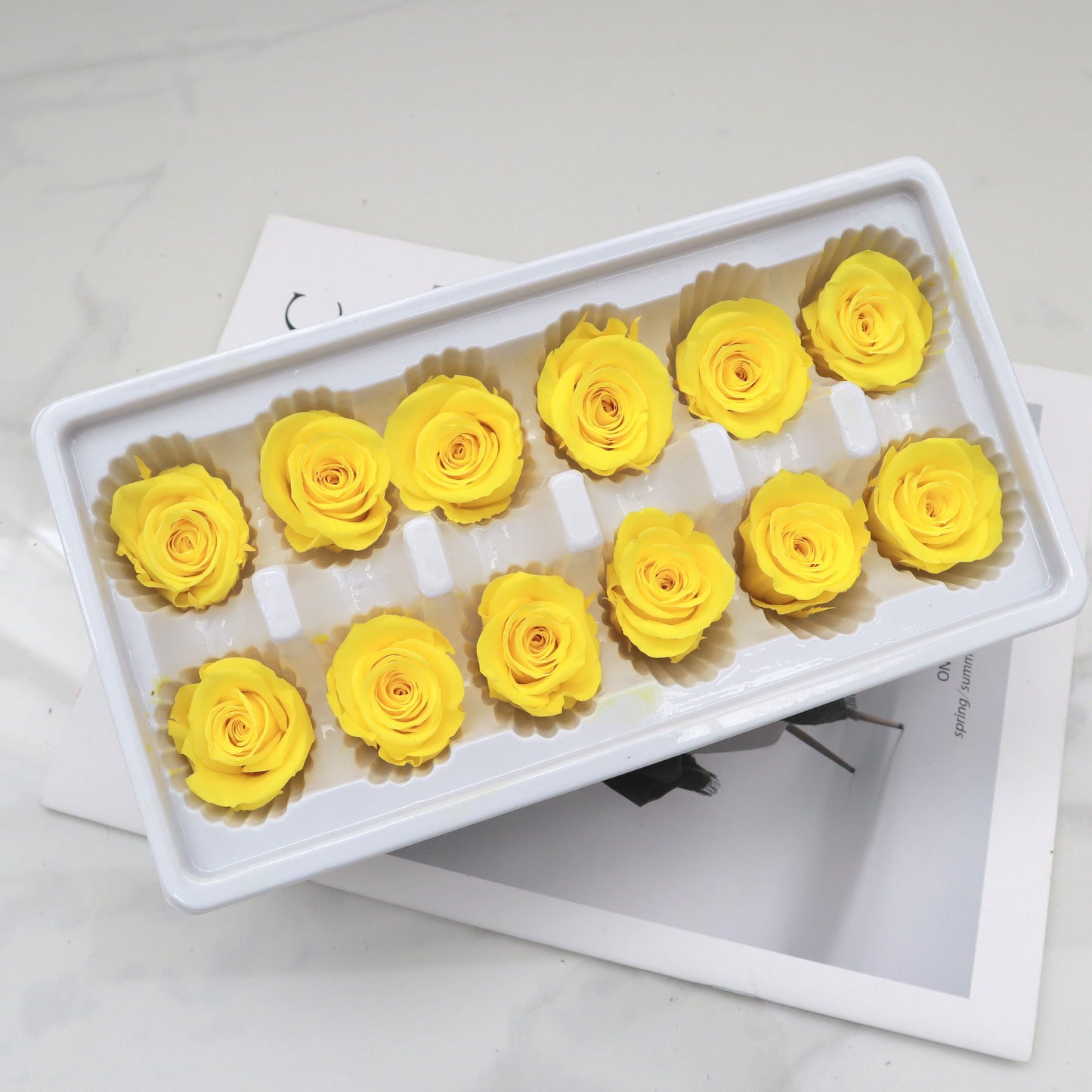 Rose Yellow 12 Heads