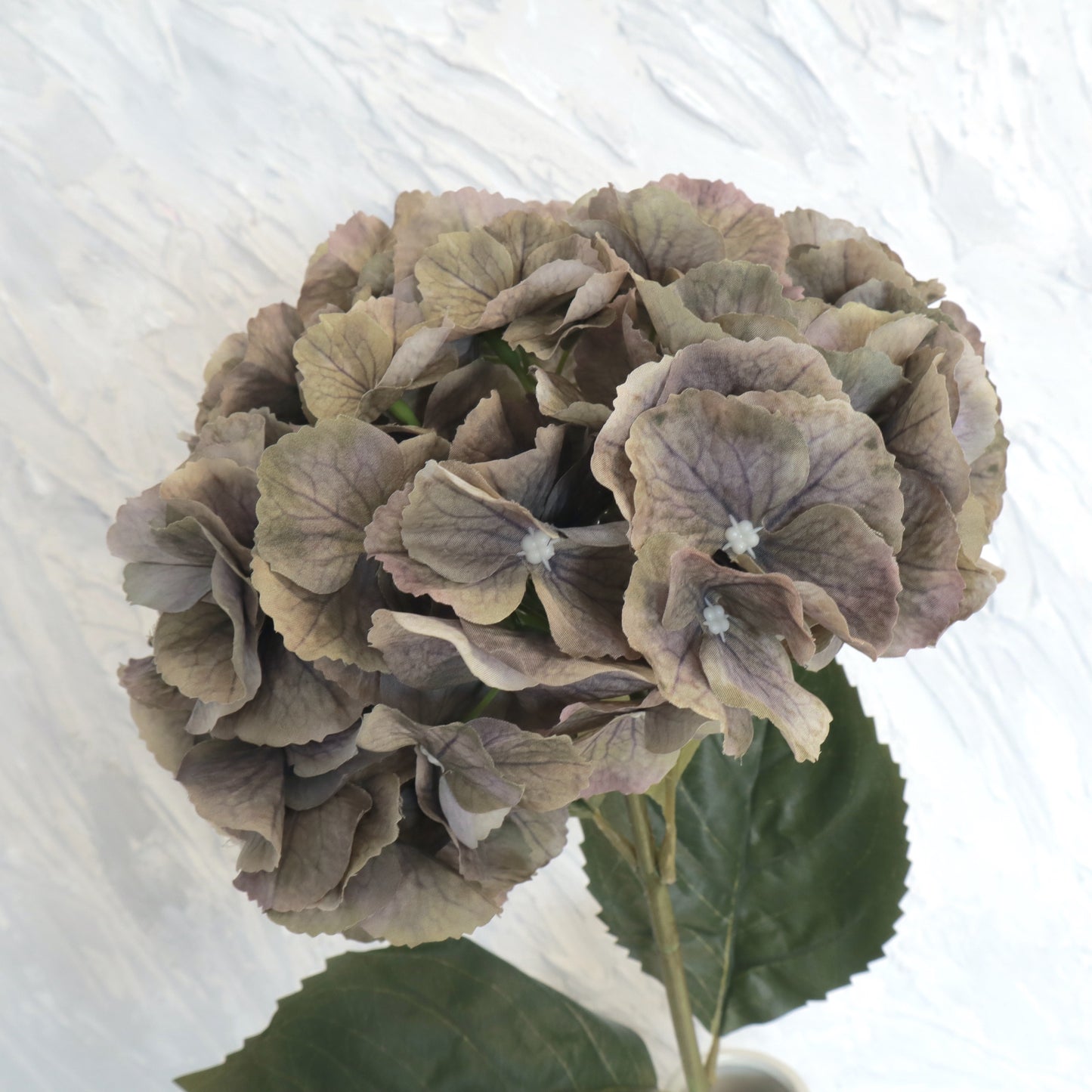 Silk Artificial Hydrangea Bigleaf Truffle